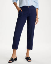 Relaxed Linen Crop Pant Passport Blue - Chico's