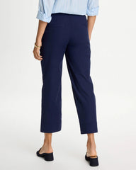 Relaxed Linen Crop Pant Passport Blue - Chico's