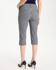 Emme Slim Striped Capri Pants Indigo - Chico's