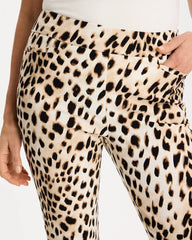 Animal Print Brigitte™ Slim Pull-On Crop Pant Black - Chico's