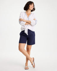 Gauze Cotton Shorts Passport Blue - Chico's