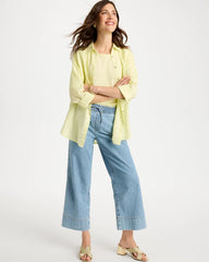 Lightweight Wide-Leg Crop Jeans Graciela Indigo - Chico's