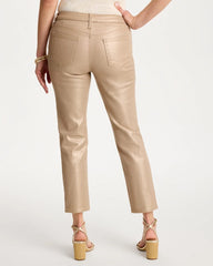 Girlfriend Slim Coated Crop Jeans Gold Foil Coated - Chico's