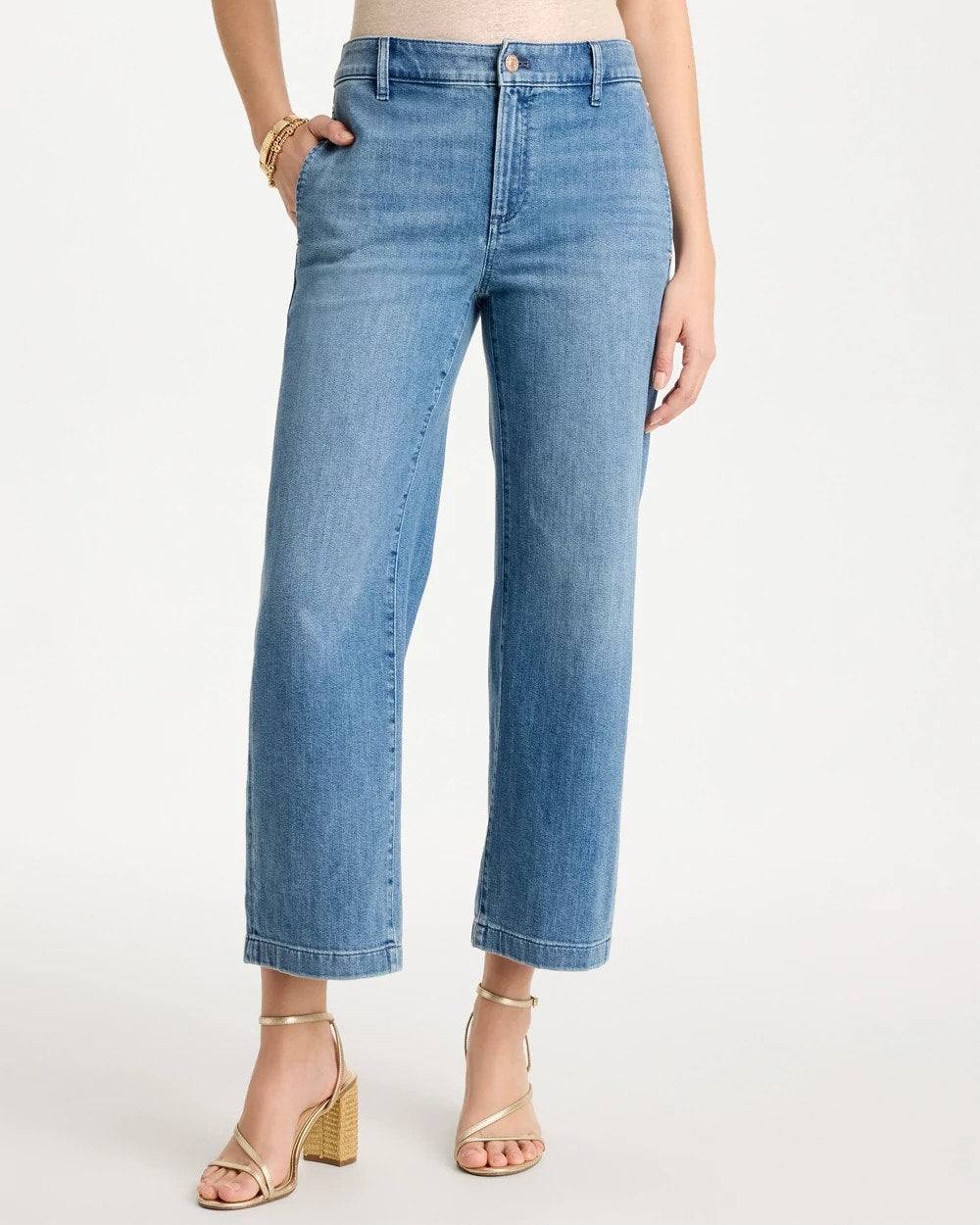 Straight Crop Trouser Jeans Monaco Indigo - Chico's