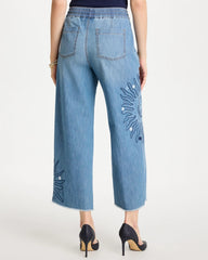 Embellished Ultra Lightweight Crop Jeans Caressa Indigo - Chico's