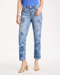 Embellished Girlfriend Crop Jean Underwater Indigo - Chico's