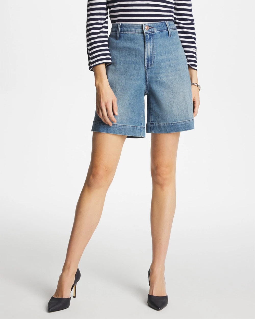 Denim Trouser Shorts Monaco Indigo - Chico's