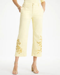 Trouser Cutwork Crop Jeans Golden Haze - Chico's