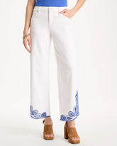 Girlfriend Wide-Leg Cutout Crop Jean Alabaster - Chico's