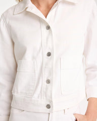 Cropped Denim Trucker Jacket Alabaster - Chico's