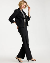 Linen Moto Jacket Black - Chico's