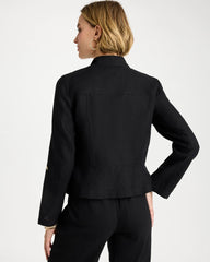 Linen Moto Jacket Black - Chico's