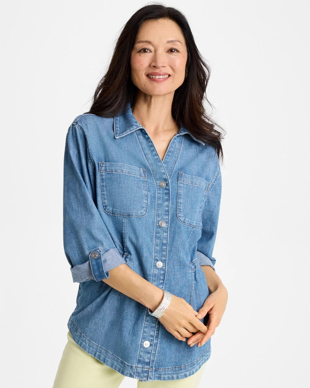 Denim Cinch Waist Jacket Burano Indigo - Chico's
