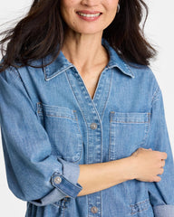 Denim Cinch Waist Jacket Burano Indigo - Chico's