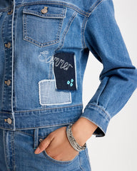 Denim Parrot Pocket Jacket Underwater Indigo - Chico's