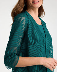Travelers™ Collection Palm Frond Sheer Jacket Jade Glow - Chico's