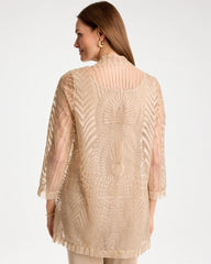 Travelers™ Sheer Embroidered Cardigan New Sonora Sand - Chico's