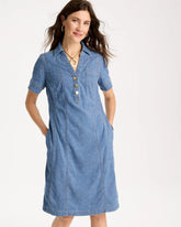 Soft-Stretch Hemp Denim Shirtdress Palm Isle Indigo - Chico's