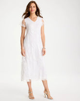 Knit Burnout Floral Dress Alabaster - Chico's