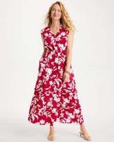 Smocked Floral Maxi Dress Cherry Lush - Chico's