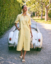 Embellished Linen-Cotton Shirtdress Golden Haze - Chico's