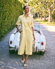 Embellished Linen-Cotton Shirtdress Golden Haze - Chico's