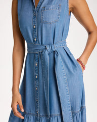 Twill Denim Belted Shirtdress Indigo - Chico's