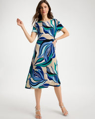 Travelers™ Marble Flora Swing Dress Rich Cobalt - Chico's