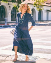 Tiered Lace Dress Passport Blue - Chico's