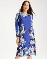 Jersey Knit Baroque Shift Dress Amparo Blue - Chico's