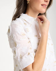 3D Floral Embroidered Dress Alabaster - Chico's