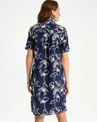 Embroidered Floral Dress Passport Blue - Chico's