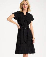 Embroidered Cotton Shirtdress Black - Chico's