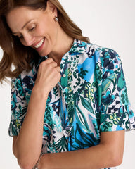 Floral Linen-Cotton Popover Dress Alabaster - Chico's