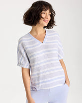 Zenergy® Striped Gauze Lounge Shirt Indigo Ice - Chico's