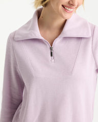 Zenergy® Beach Slub Half-Zip Pullover Top Pale Sweet Pea - Chico's