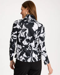 Zenergy® UPF Floral Nights Half Zip Black - Chico's