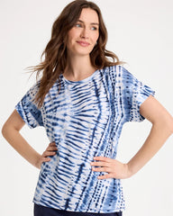 Zenergy® Tie-Dye Drop Shoulder Tee Passport Blue - Chico's
