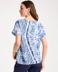 Zenergy® Tie-Dye Drop Shoulder Tee Passport Blue - Chico's
