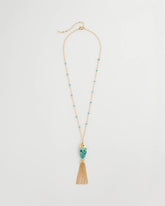 Tassel Fish Pendant Necklace Blue Multi - Chico's