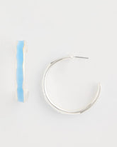 Sea Glass Inspired Hoop Earrings Blue - Chico's