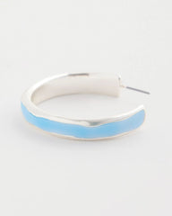 Sea Glass Inspired Hoop Earrings Blue - Chico's