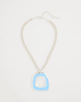 Sea Glass Inspired Pendant Necklace Blue - Chico's