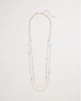 Sea Glass Inspired Charm Necklace Blue - Chico's