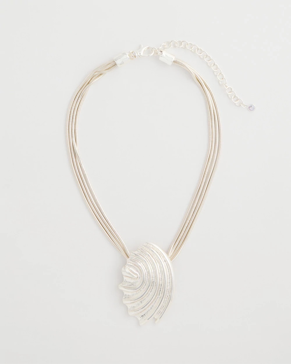 Silvertone Shell Pendant Silver - Chico's