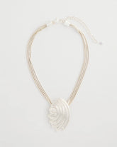 Silvertone Shell Pendant Silver - Chico's