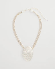 Silvertone Shell Pendant Silver - Chico's