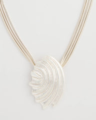 Silvertone Shell Pendant Silver - Chico's