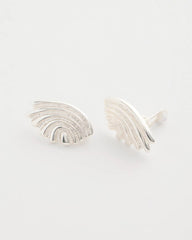 Silvertone Shell Clip-On Earrings Silver - Chico's