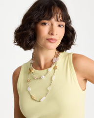 Neutral Shell Long Necklace Neutral - Chico's